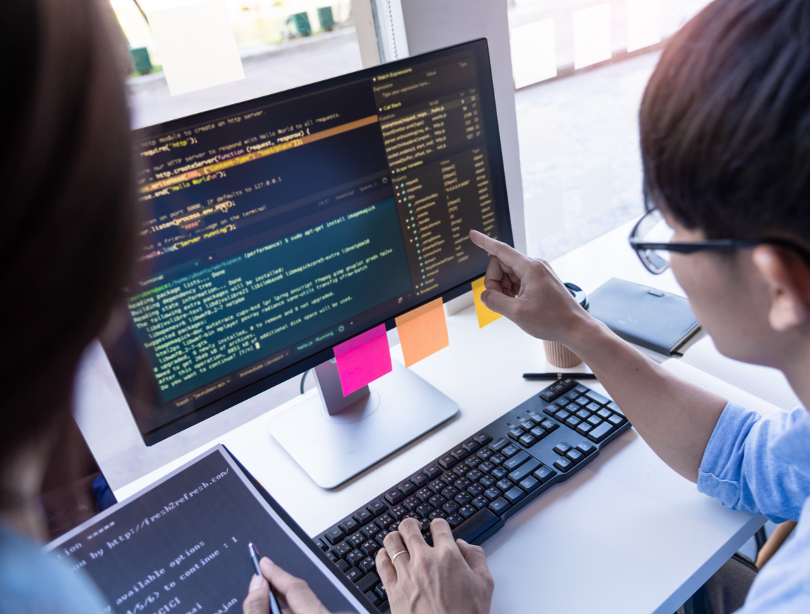 An office worker working on a computer