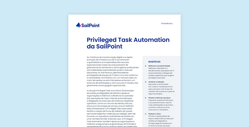 Automação de Tarefas Privilegiadas: ficha técnica