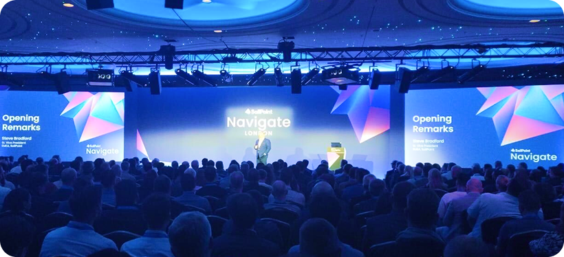 View of a stage and Navigate conference