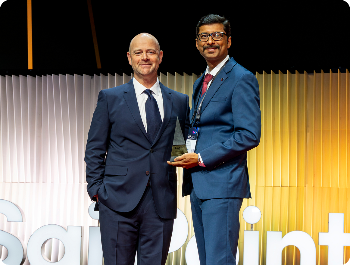 SailPoint leaders accepting an award on stage