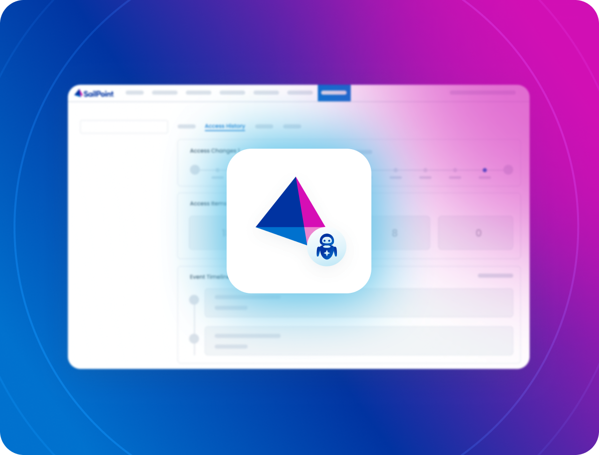 SailPoint Agentic Fabric dashboard with an AI agent icon for agentic connectivity