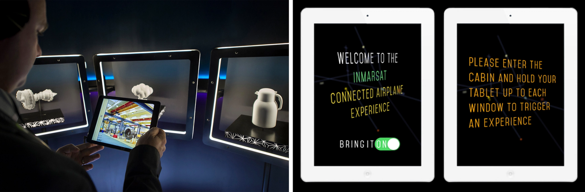 Inmarsat Augmented Reality Kiosk & Tablets Installation