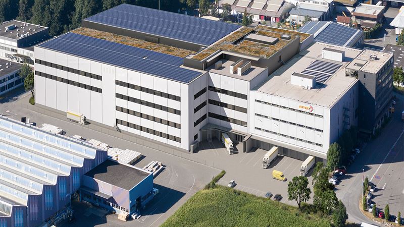 Luftaufnahme des Logistikzentrum Villmergen