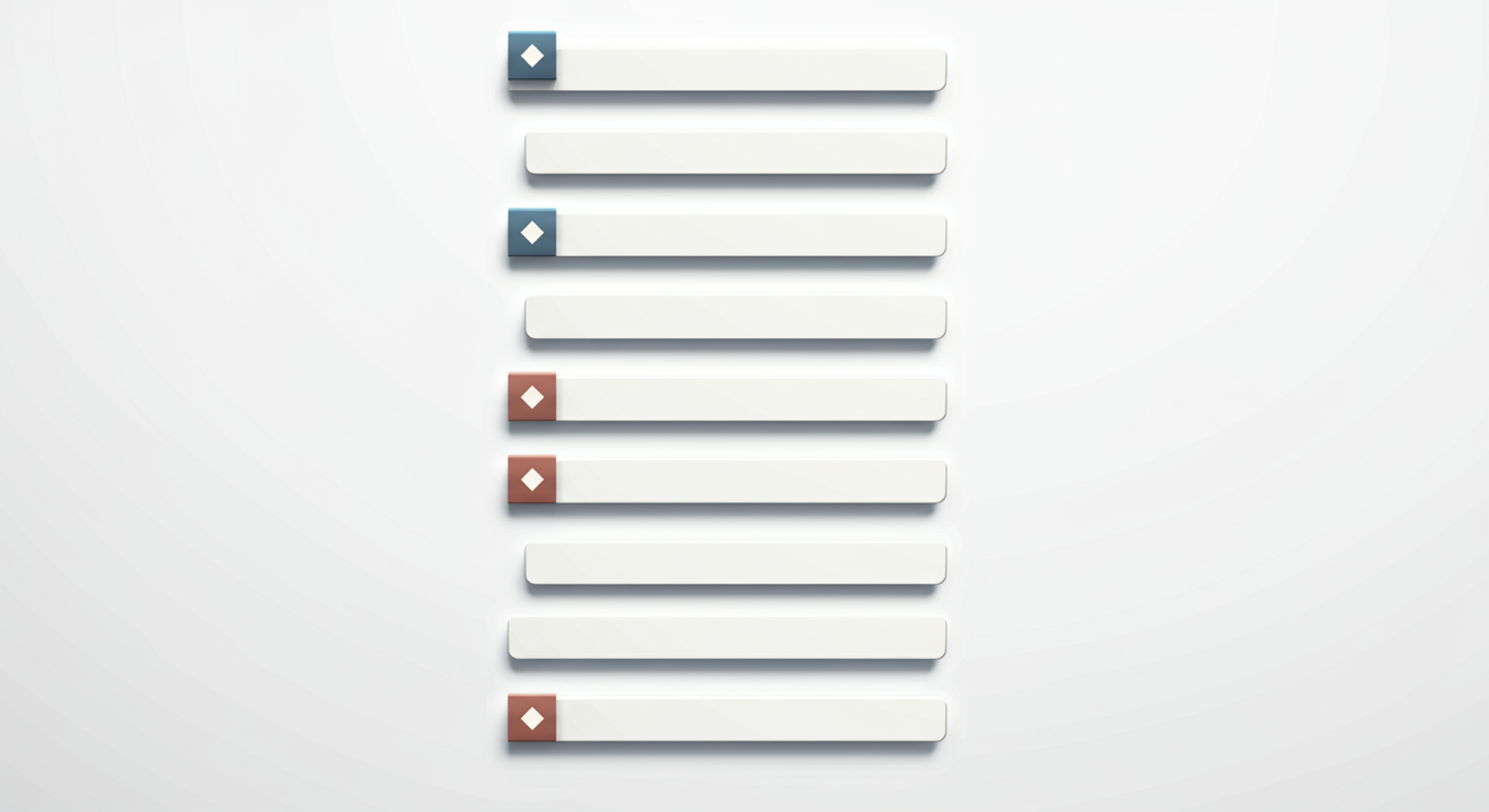 Minimal Swiss-style illustration of a collapsible UI accordion component with expand and collapse chevron icons