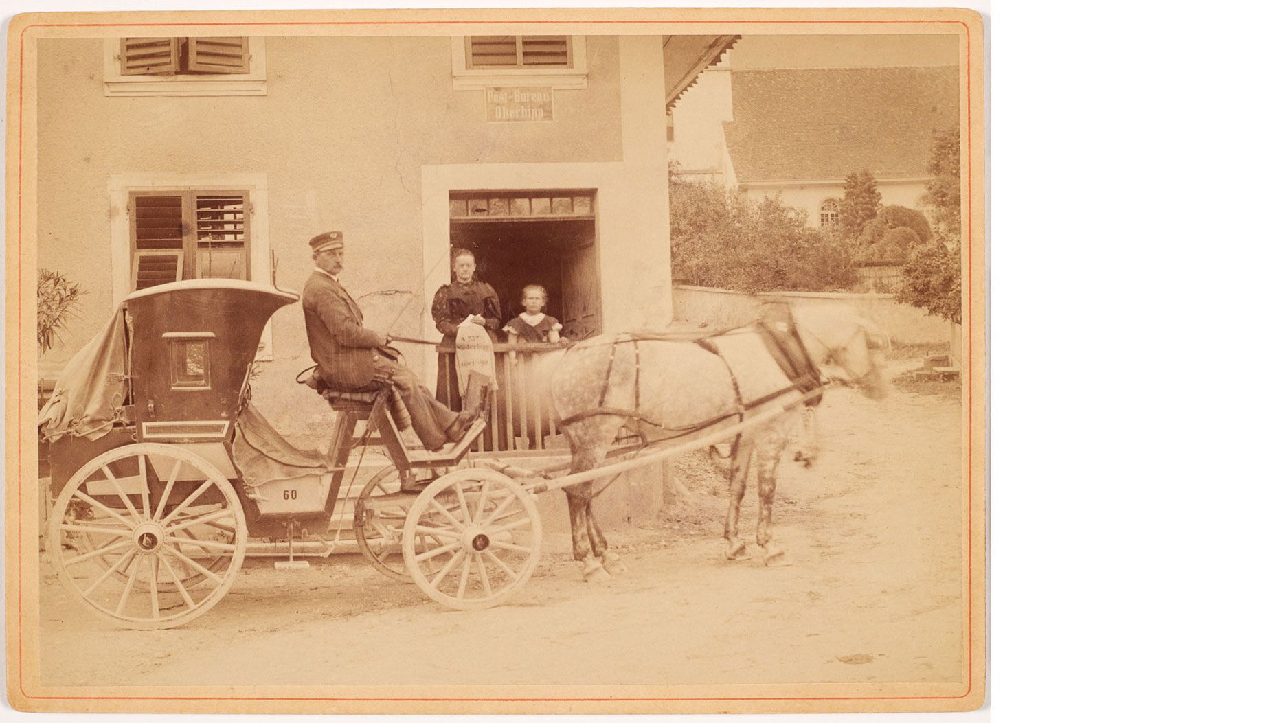 Le «bureau postal» à Oberbipp, en 1890. Source: Musée de la communication