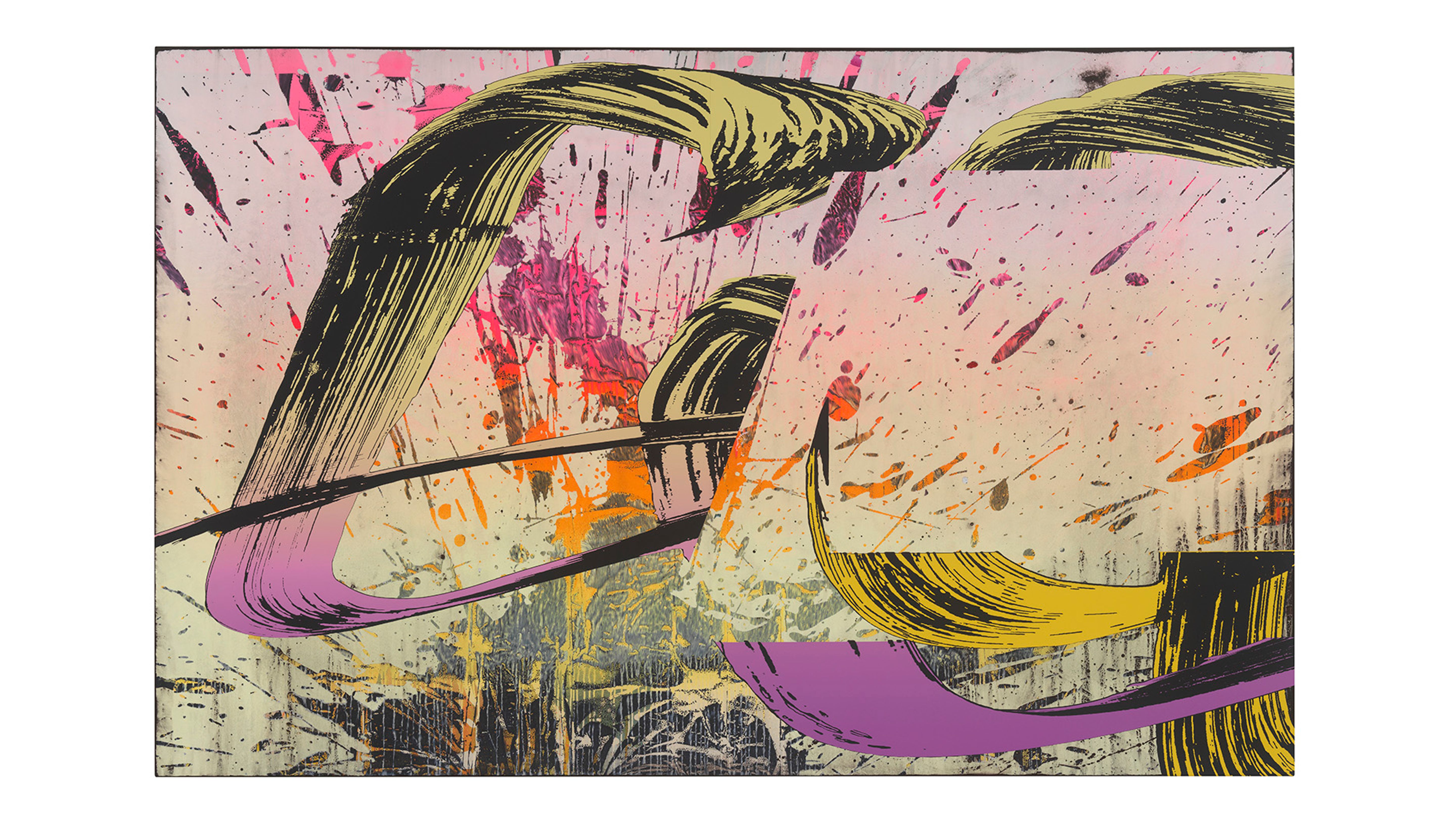 Gemälde Queer_01, 2023, Mixed Media auf Leinwand, 160 x 250 cm