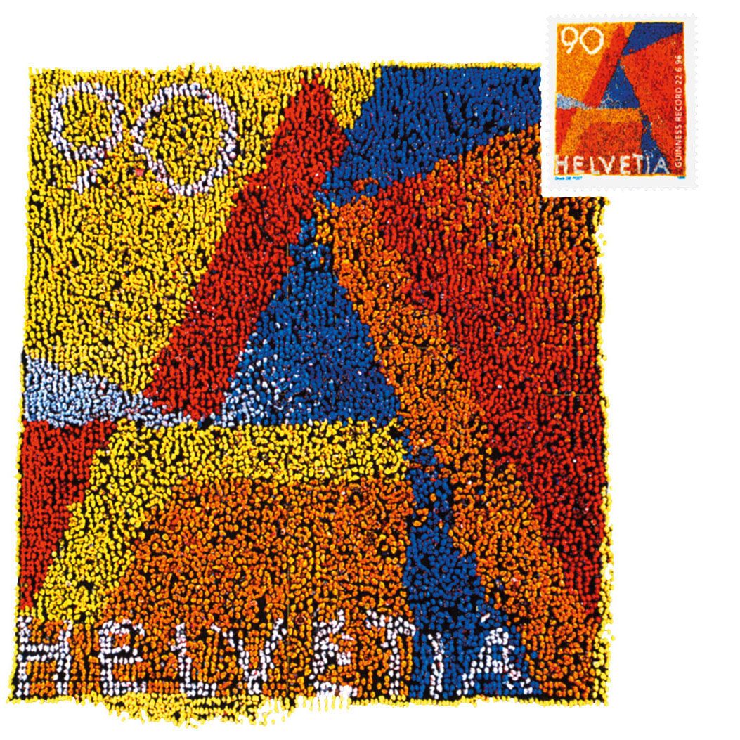 «Lebendige» Briefmarke mit A-Post-Sujet von 1996. Quelle: Museum für Kommunikation