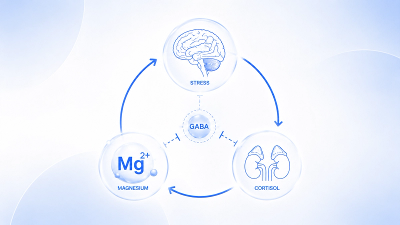 Cortisol, Magie và GABA: vòng lặp stress làm cạn vi chất trong cơ thể bạn