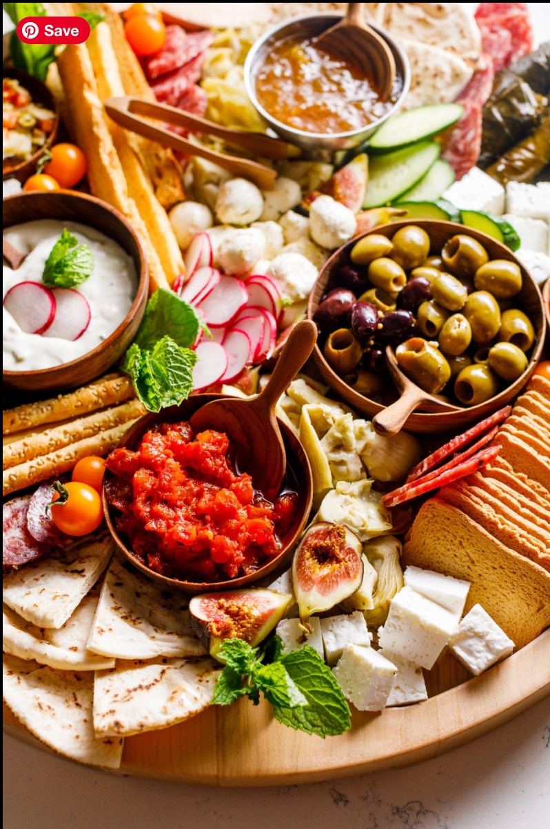 Mediterranean antipasto spread