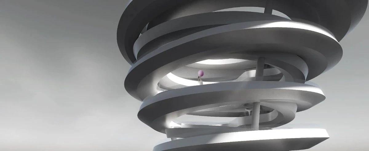parametric design 参数化设计 景观塔 — Floating Forest Landscape Tower, Behance source module 41.