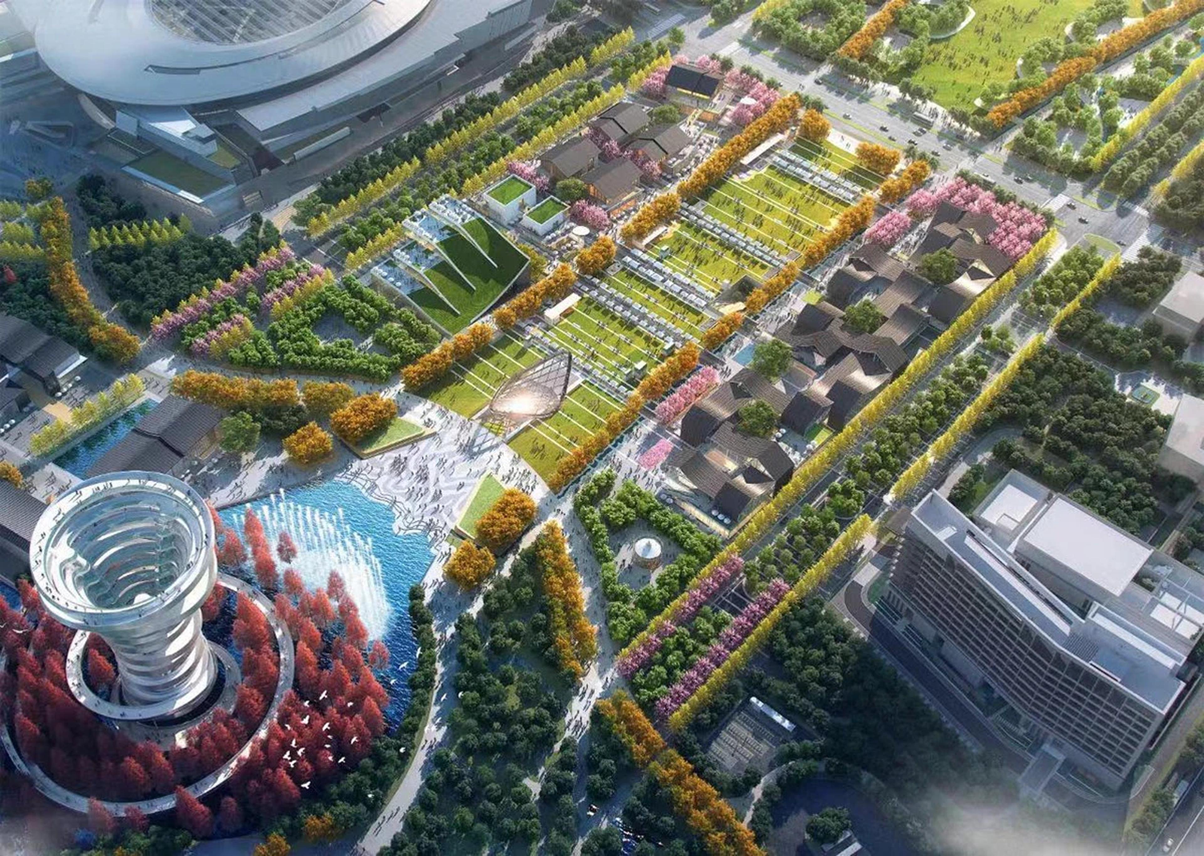parametric design 参数化设计 景观塔 — Floating Forest Landscape Tower, Behance source module 5.