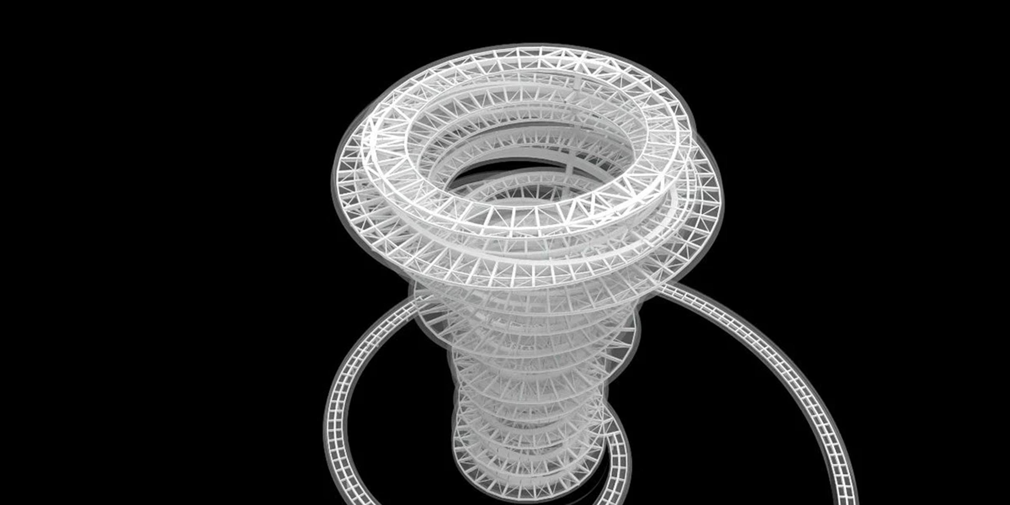 parametric design 参数化设计 景观塔 — Floating Forest Landscape Tower, Behance source module 45.