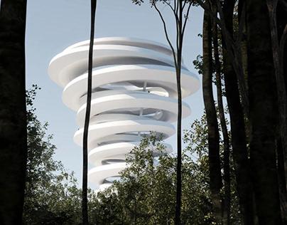 【Work】Floating Forest Landscape Tower / DUO Architecture