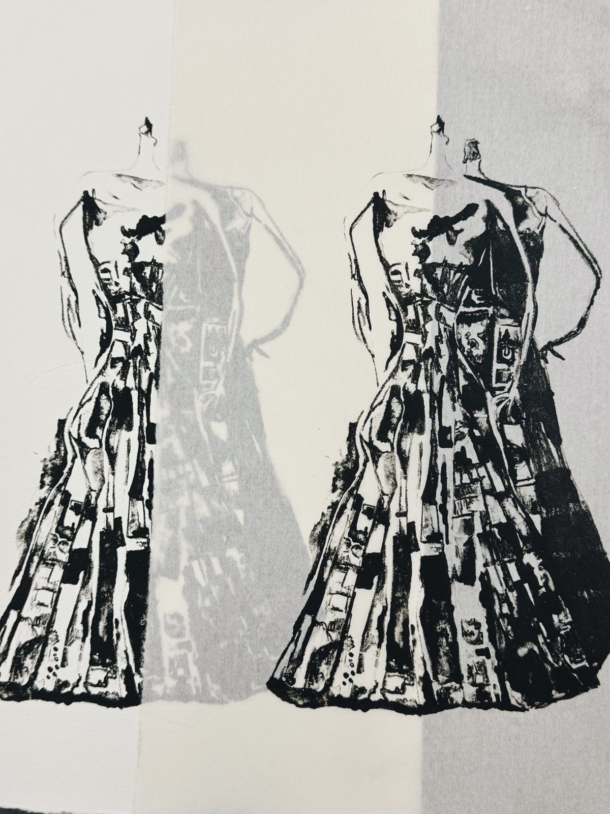 Las danzantes, litografía