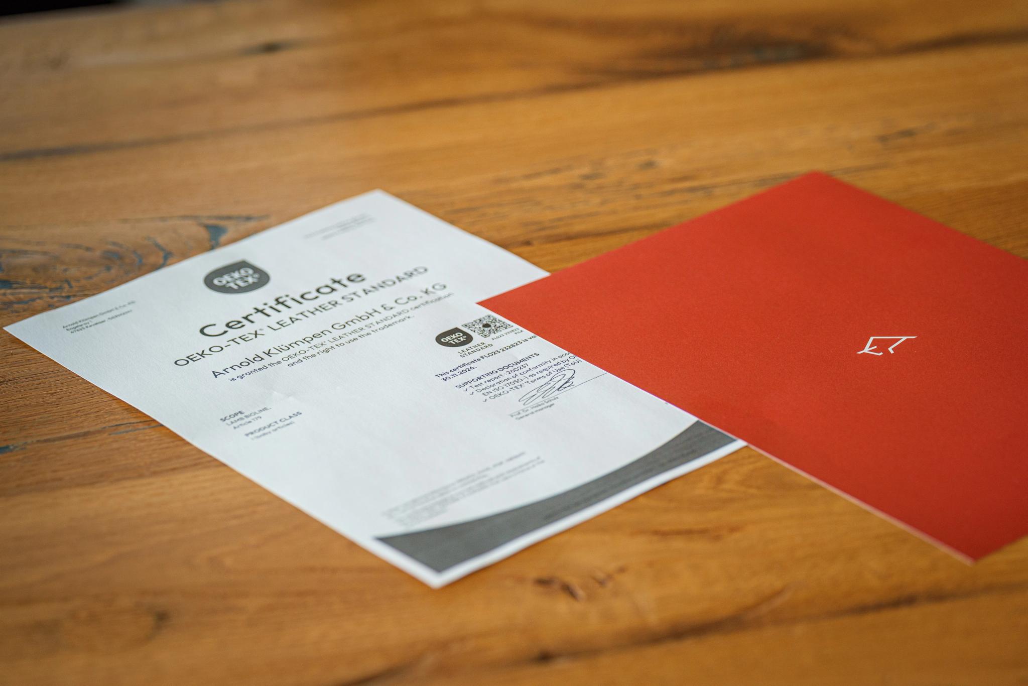 Öko-Tex Certificate