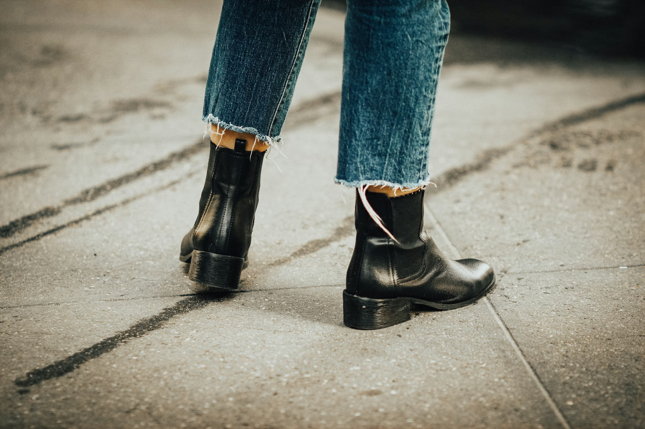 Leather boots