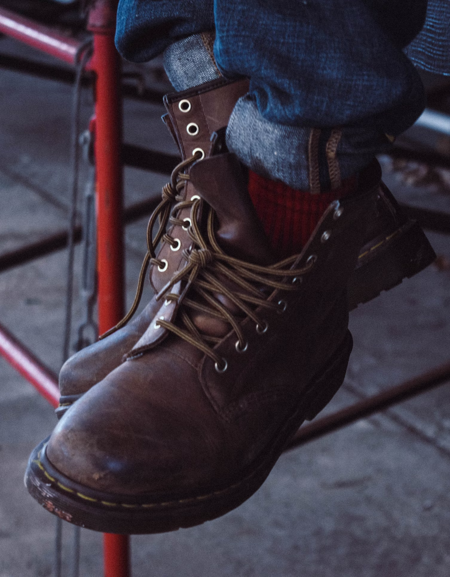 Leather boots
