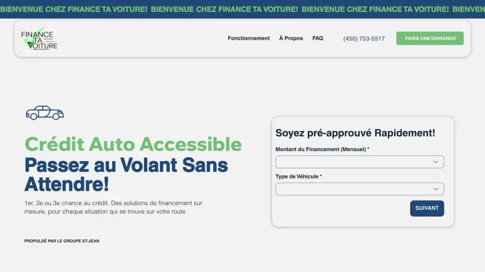 Finance ta Voiture, financement automobile
