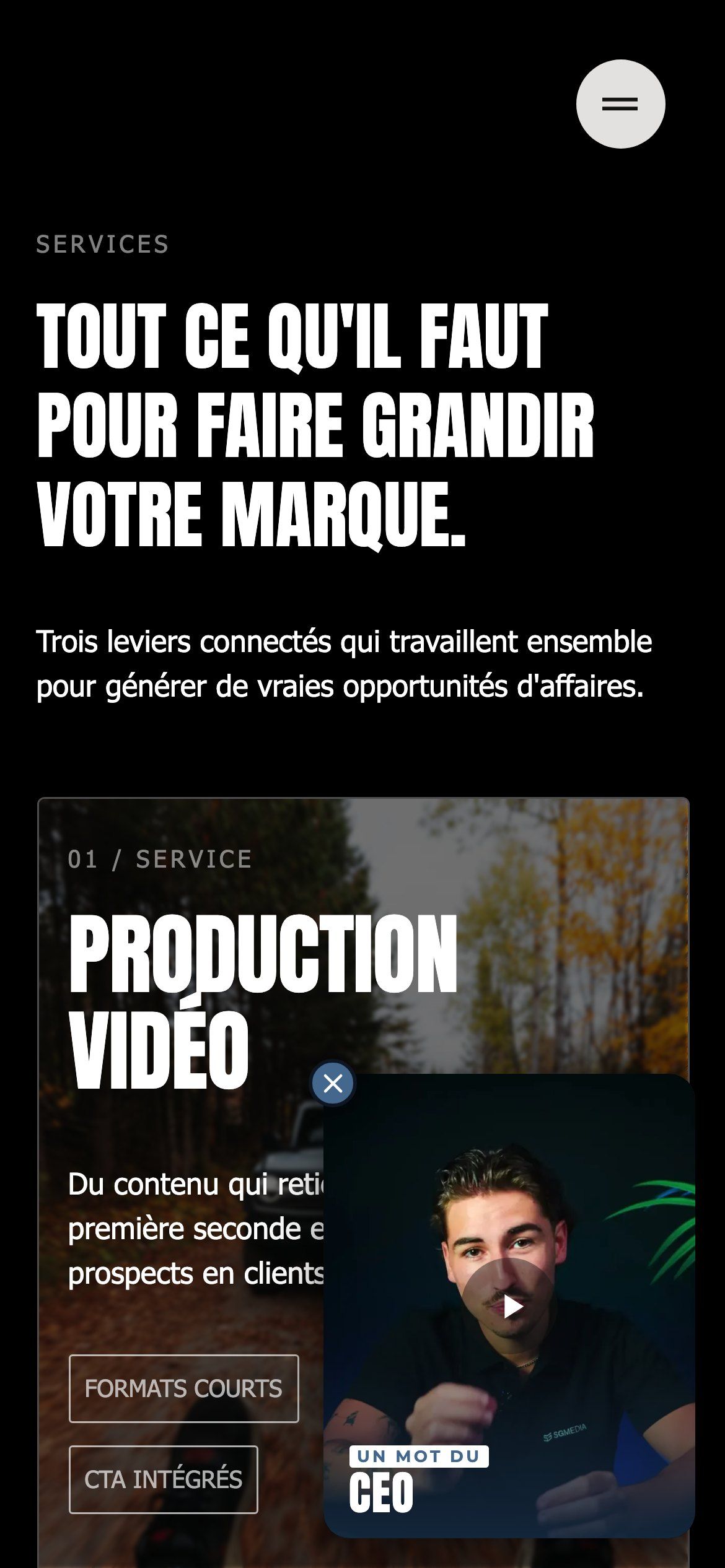 Le site de SG Media au téléphone