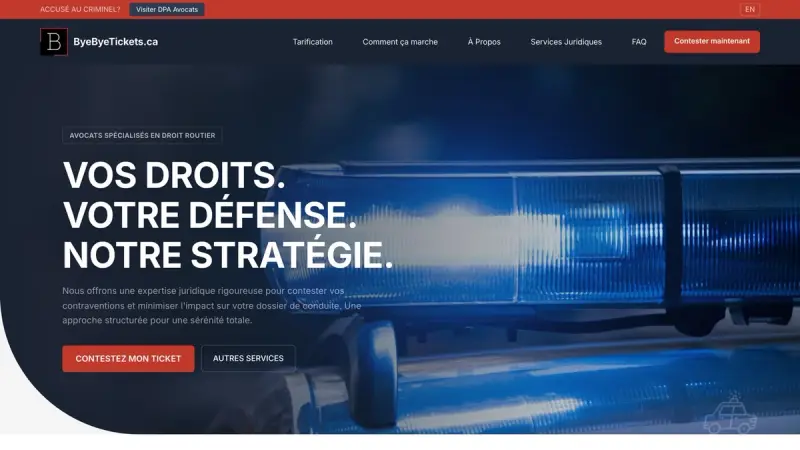 Bye Bye Ticket, services juridiques en droit routier