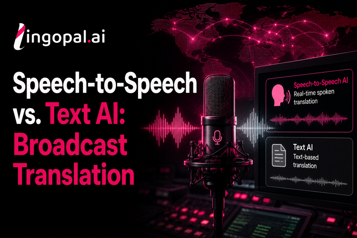 Speech-to-Speech vs. Text AI: Broadcast Translation