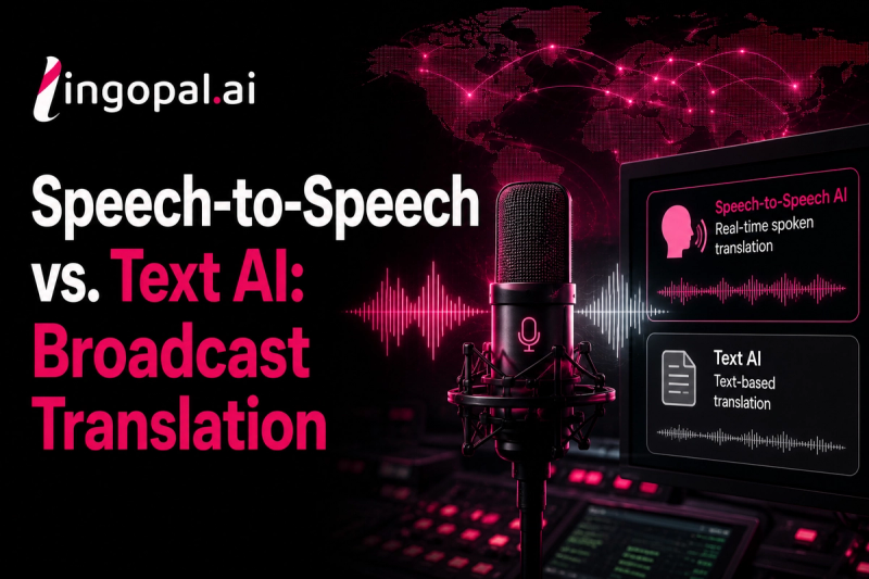 Speech-to-Speech vs. Text AI: Broadcast Translation