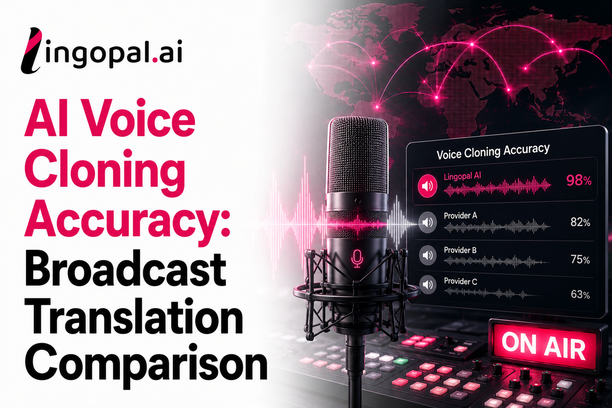 AI Voice Cloning Accuracy: Broadcast Translation Comparison  Compare AI voice cloning accuracy for broadcast translation?