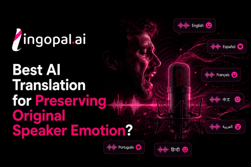 Illustration of an AI speech translation workflow preserving the original speaker’s voice, emotion, and prosody through voice cloning, real-time translation, and multilingual audio generation.