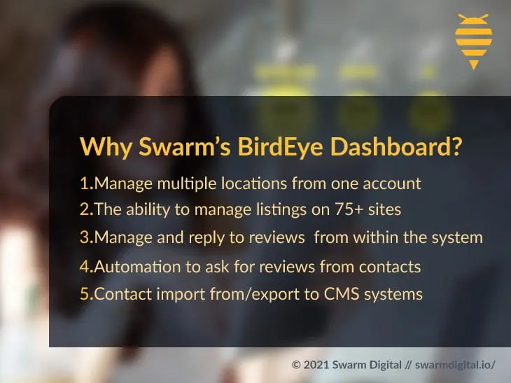 Gain More Positive Reviews, and Reduce Negative Reviews by Using Swarm’s BirdEye Dashboard