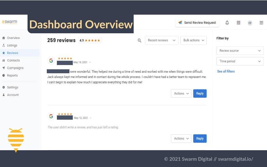 Gain More Positive Reviews, and Reduce Negative Reviews by Using Swarm’s BirdEye Dashboard