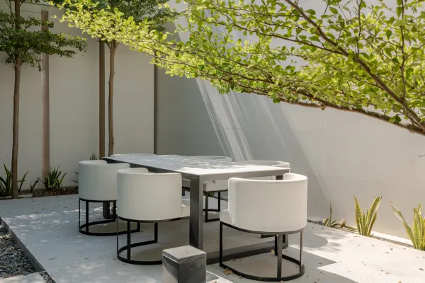 Dining outdoor area inside private villa