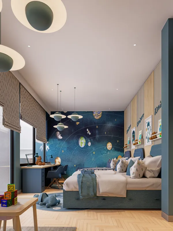 aerospace bedroom design for kids in Dubai