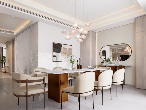 luxury design dining room in Dubai 