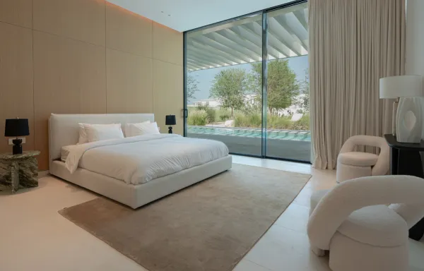 moderne minimaliste bedroom in luxury villa in dubai