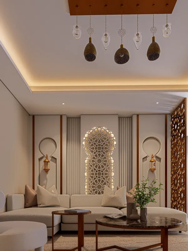 Arabic interior design living room 