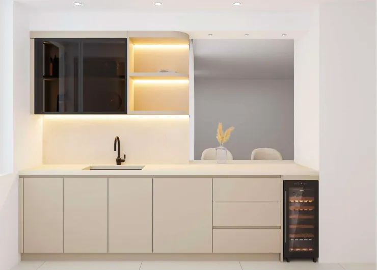 Kitchen design in dubai hills apartment