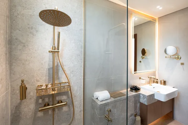 Airbnb master bathroom designed