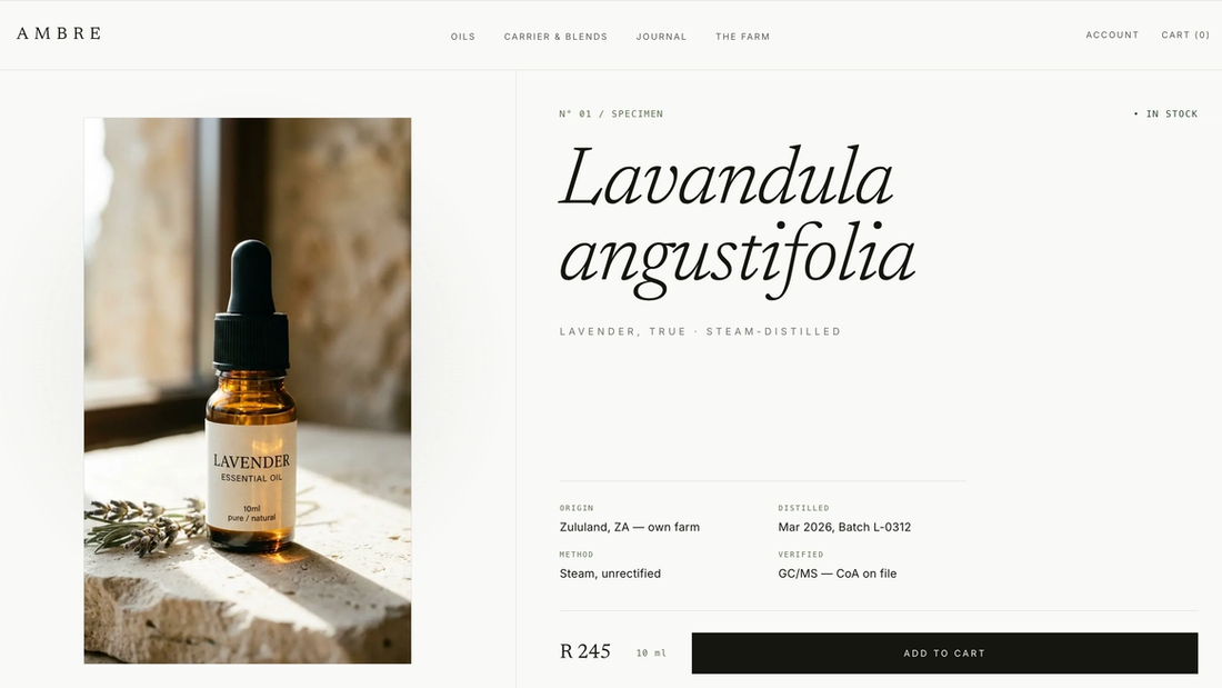 Ambre Essential Oils