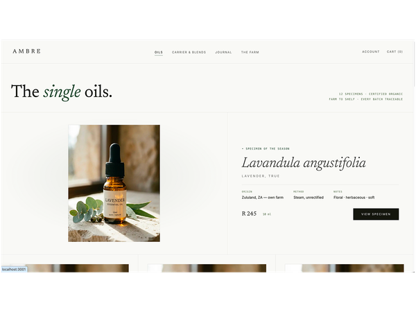 Ambre Essential Oils