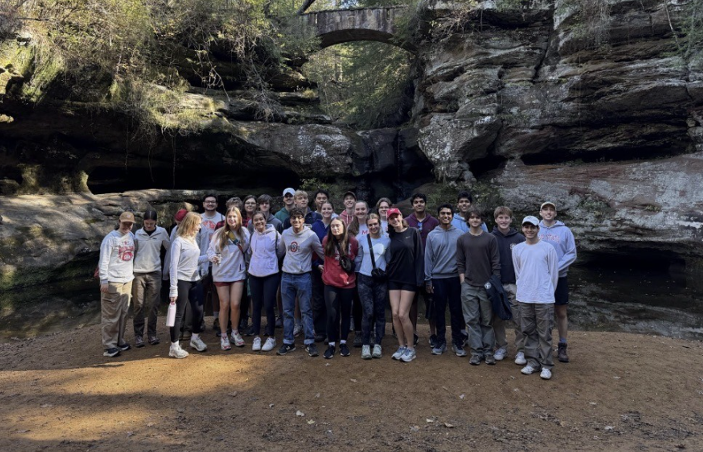 EWB OSU members installing bat houses at a Columbus park