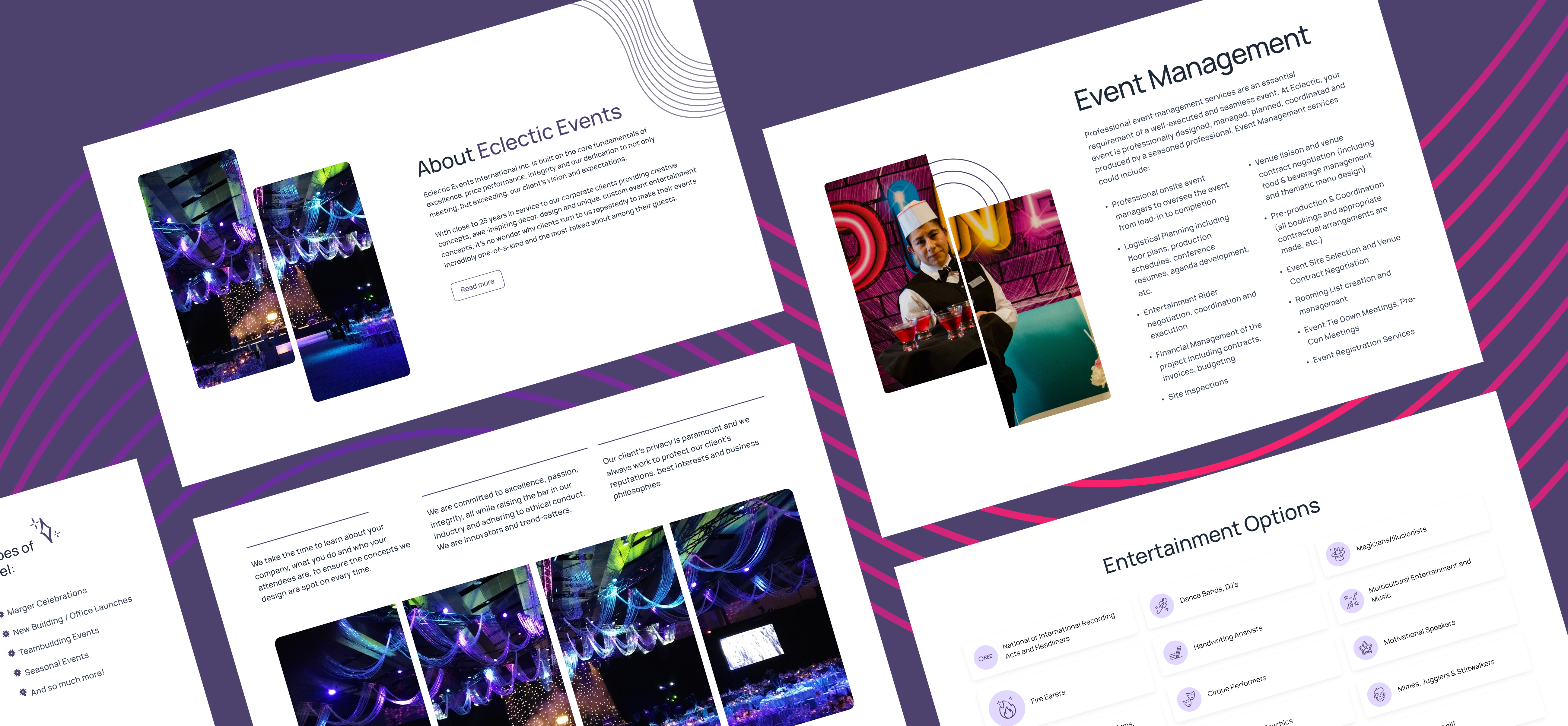 Eclectic Events case study hero image