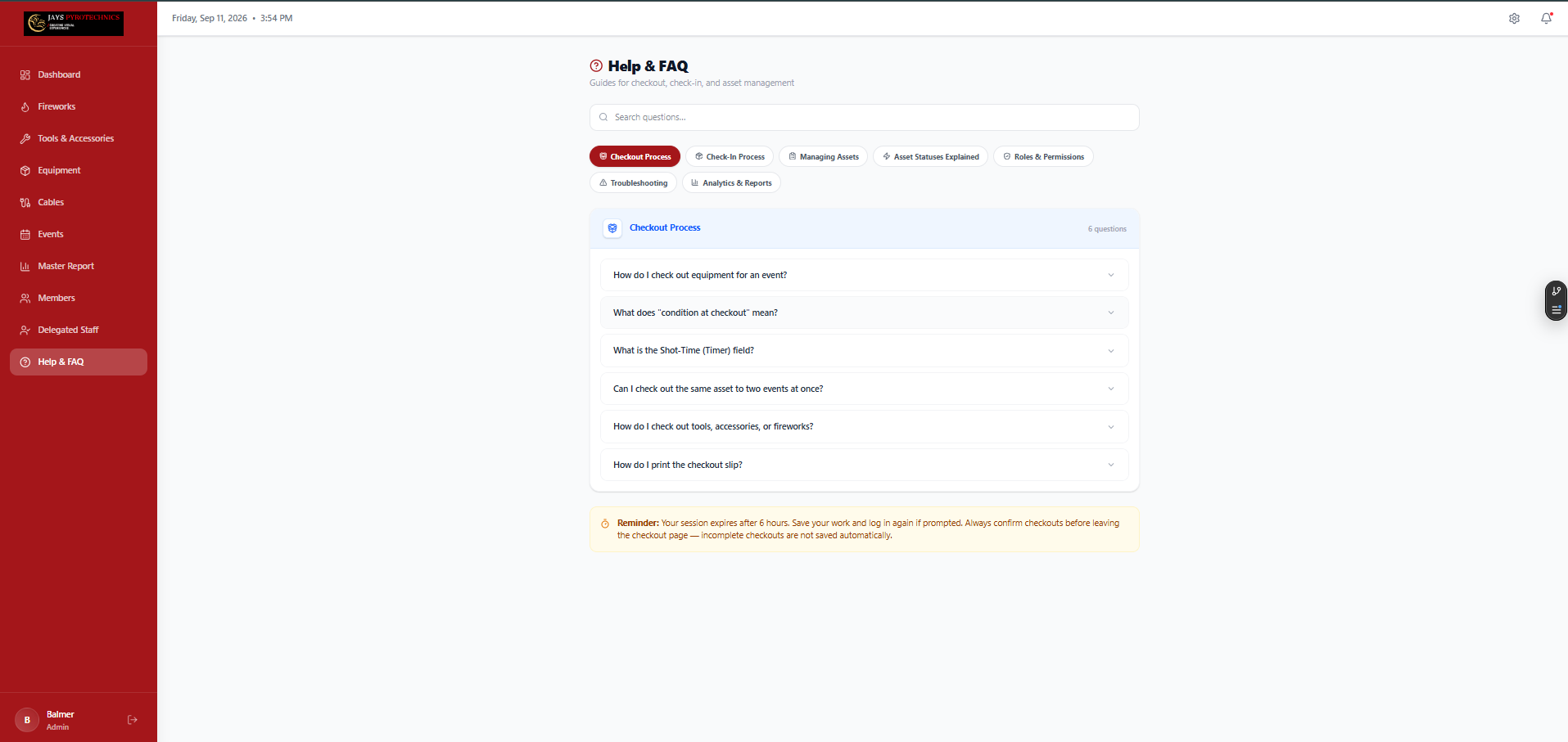 Help & FAQ Page