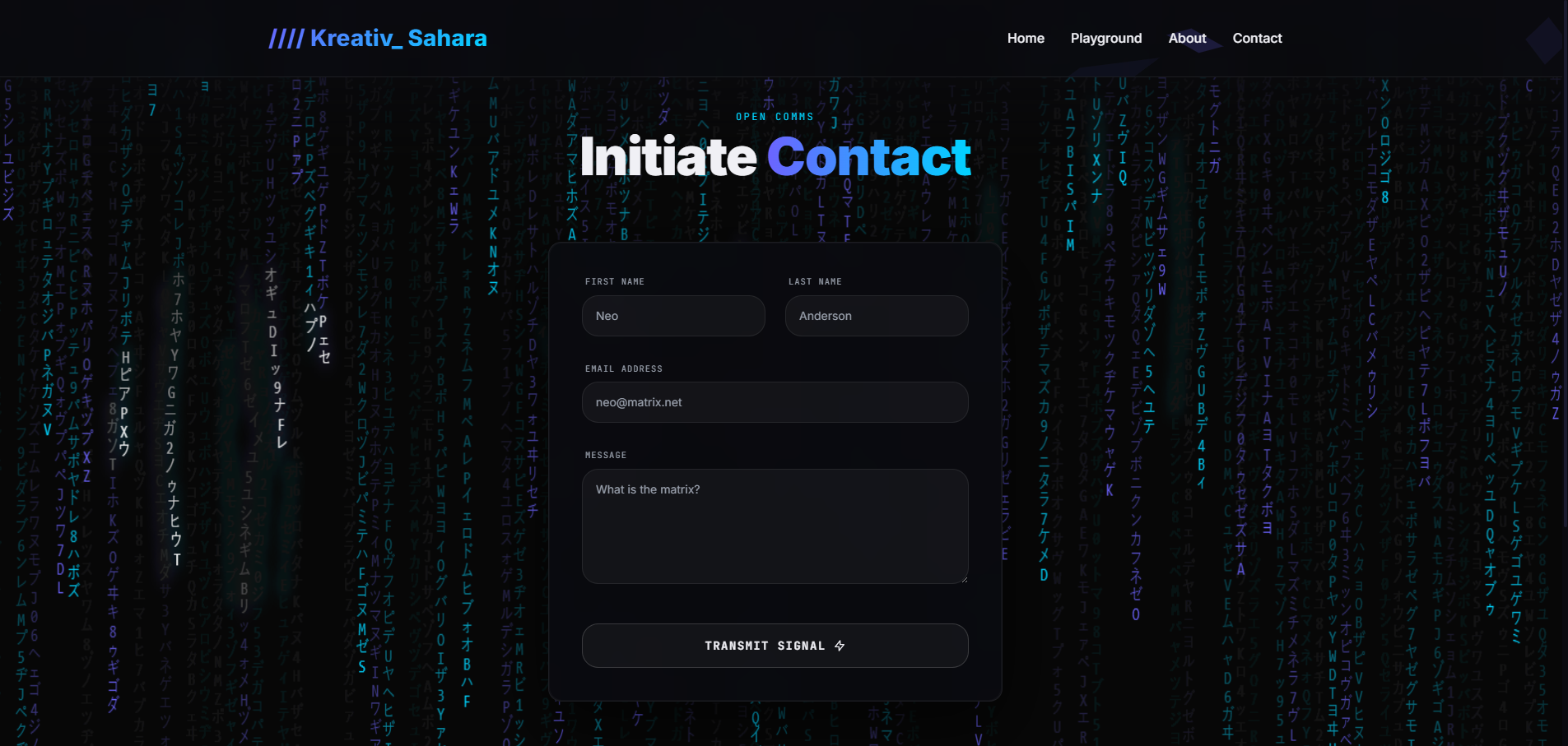 Contacts Page