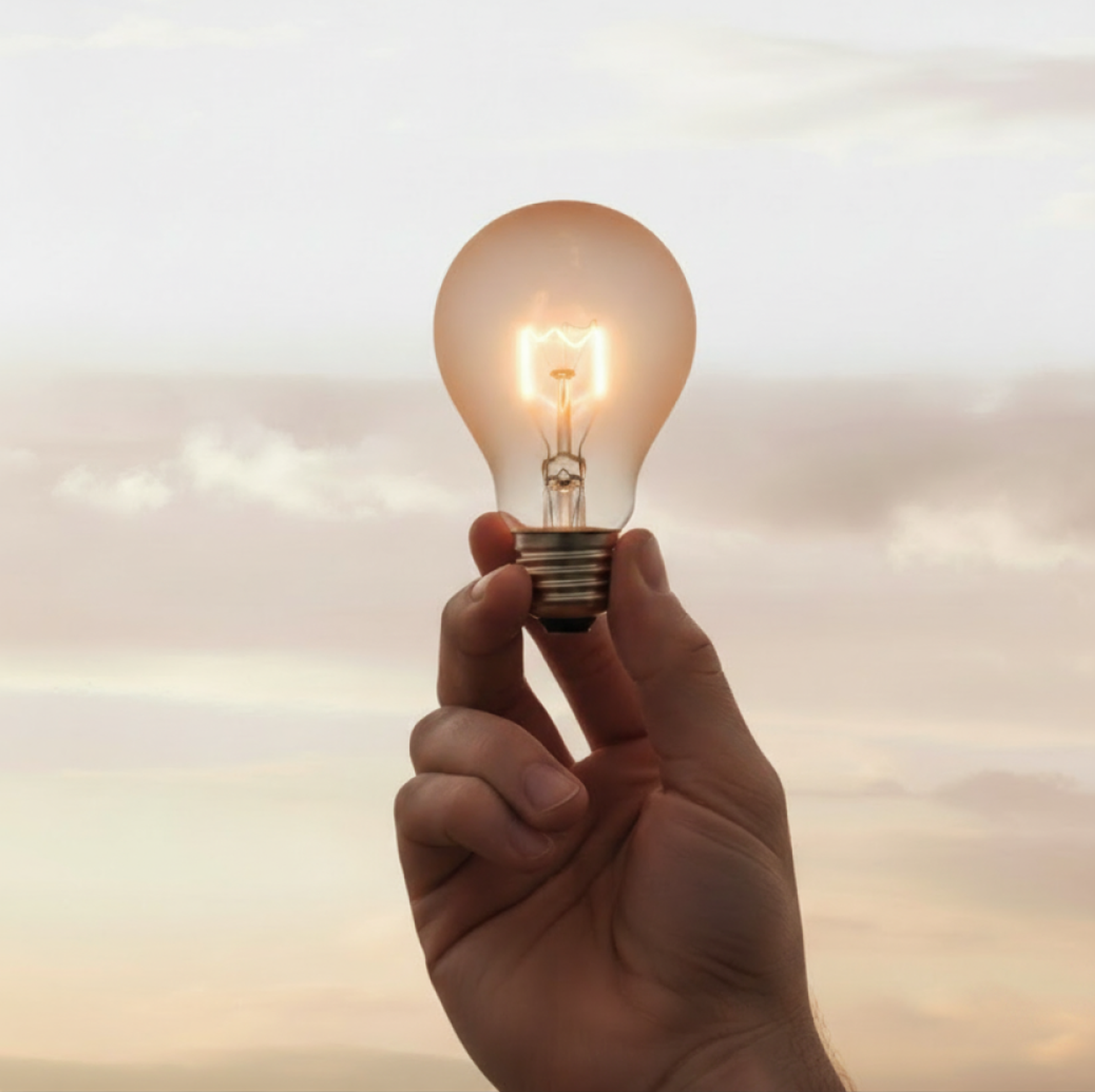 Lightbulb representing AI innovation for energy