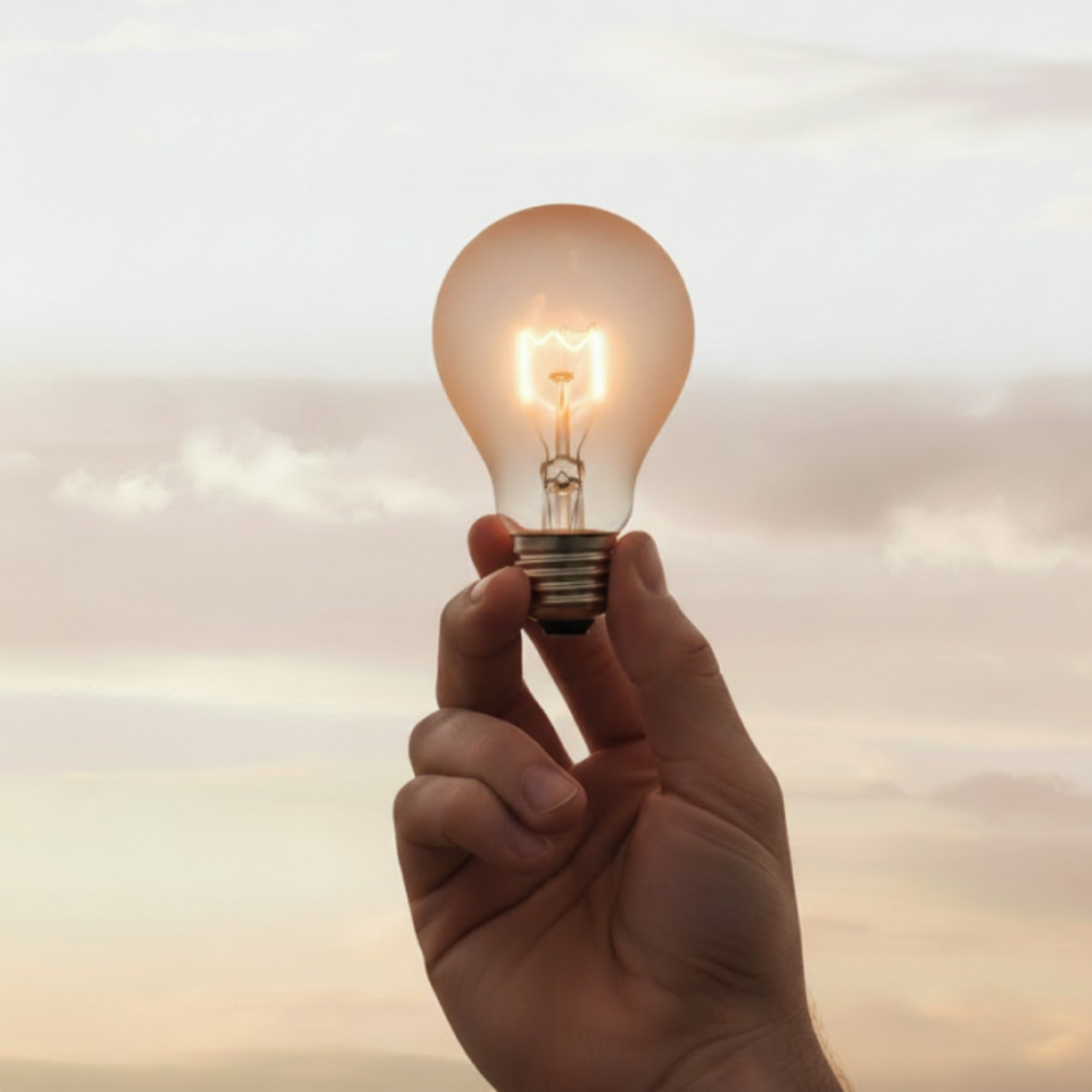 Lightbulb representing AI innovation for energy