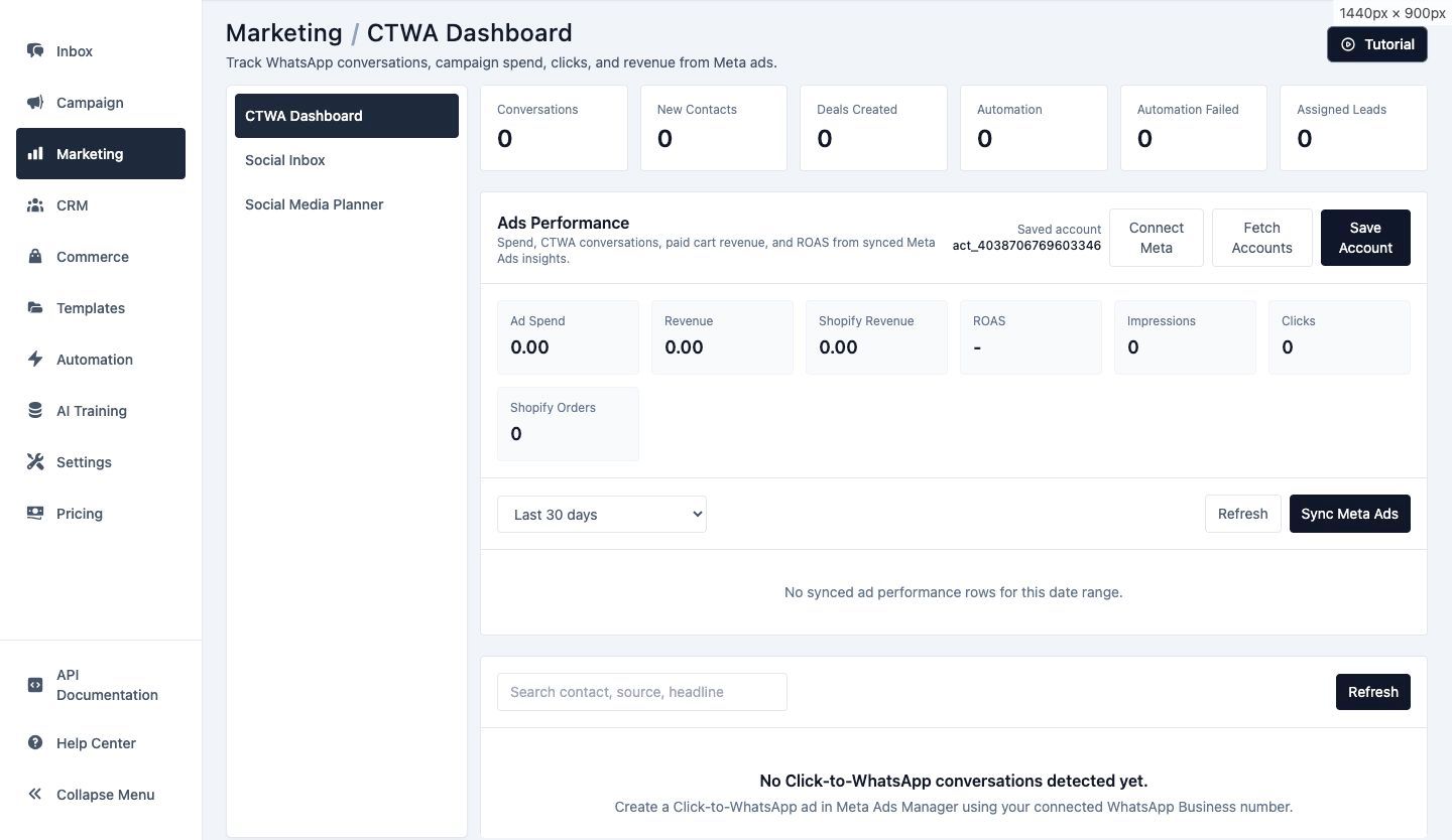 Marketing navigation for social channels in Implifie