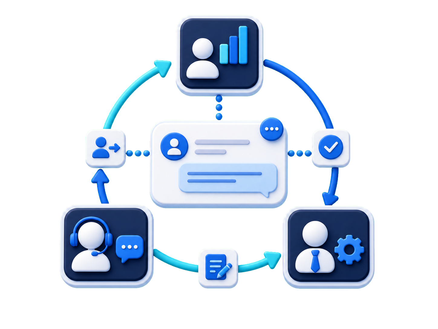 Implifie team collaboration workflow for WhatsApp Business API conversations, assignment, notes, and shared visibility