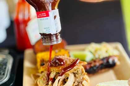 hog roast with bbq sauce - Pig and a Half