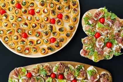 wedding canapes, wedding catering