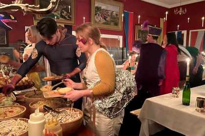 Salads and customers, Hog Roasts catering and BBQ
